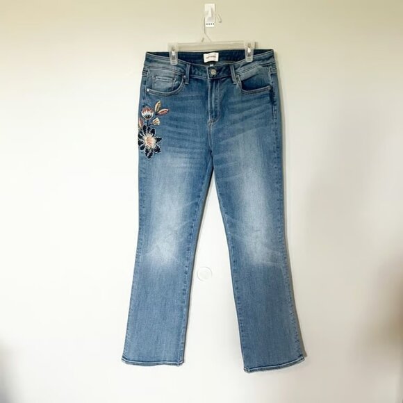 DRIFTWOOD Denim - Driftwood Kelly Vida Jeans bootcut flare embroidered women’s size 28